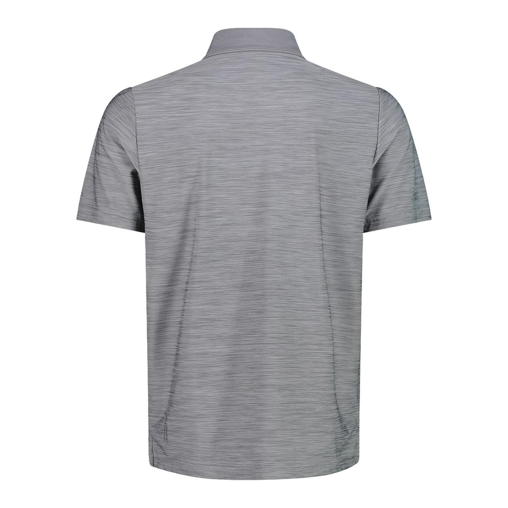 Rückansicht des schnelltrocknenden Herren-Poloshirts grafite melange