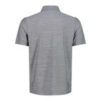 Rückansicht des schnelltrocknenden Herren-Poloshirts grafite melange