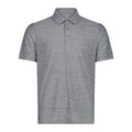 Herren Poloshirt grafite melange aus Stretch-Material – Vorderansicht