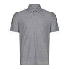 Herren Poloshirt grafite melange aus Stretch-Material – Vorderansicht