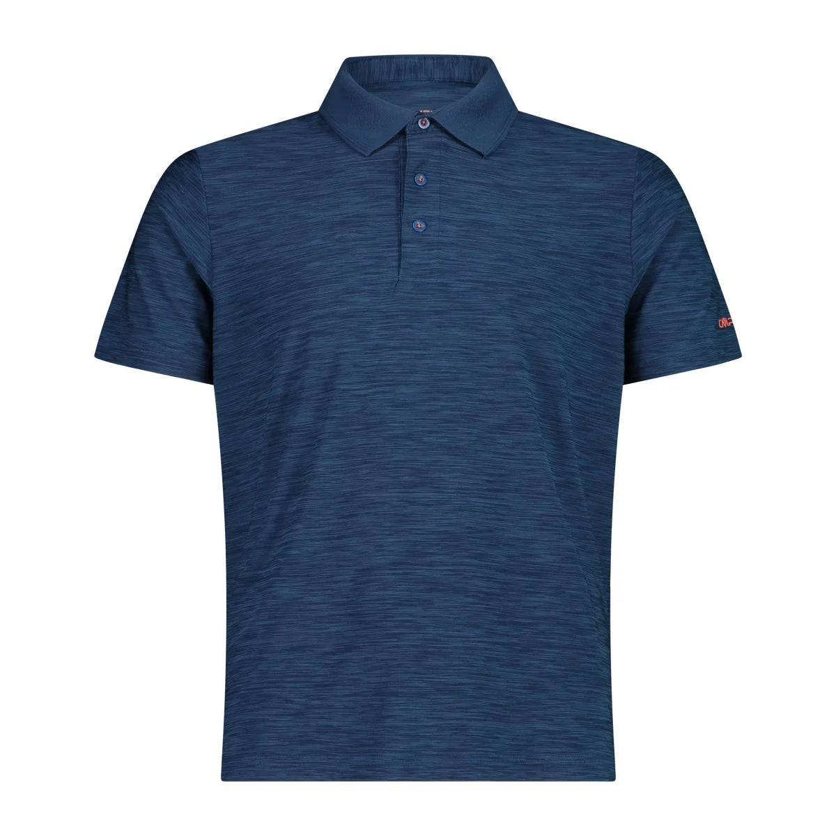 CMP Herren Poloshirt ocean melange – Vorderansicht mit Kragen, Knopfleiste & sportlichem Schnitt