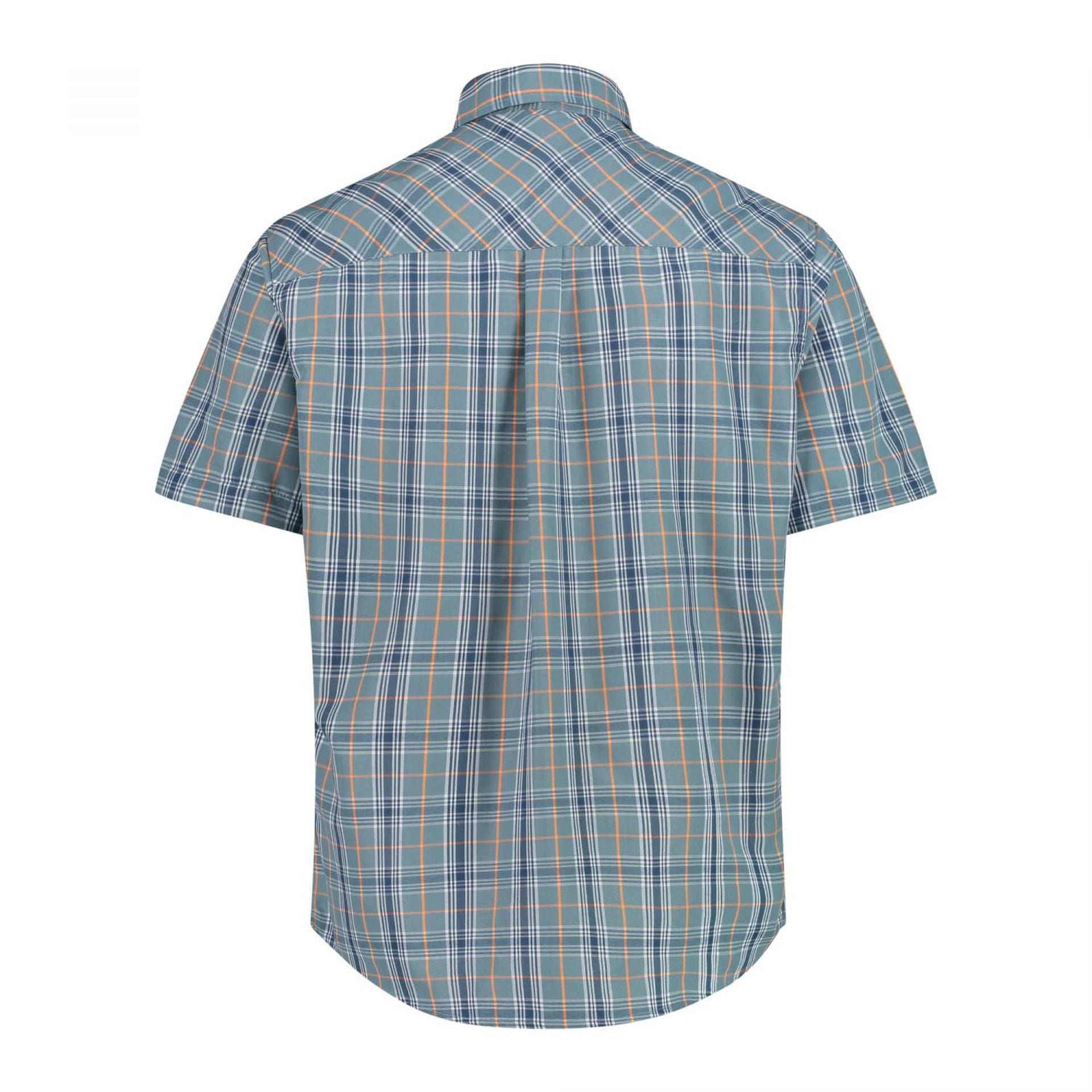 CMP Herrenhemd mit geradem Schnitt und Karomuster von hinten