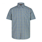 CMP Herren Funktionshemd kariert in hydro-bluesteel-flame von vorn