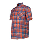 Seitenansicht CMP Herren-Kurzarmhemd im Karodesign