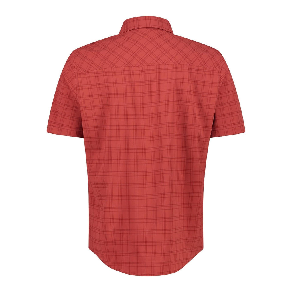 Leichtes Outdoorhemd in rust-dark rust von hinten