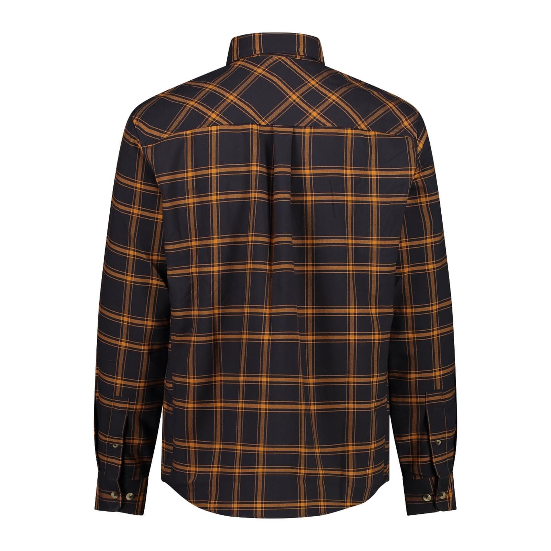 Rückansicht des atmungsaktiven Langarmhemds mit Rückenfalte