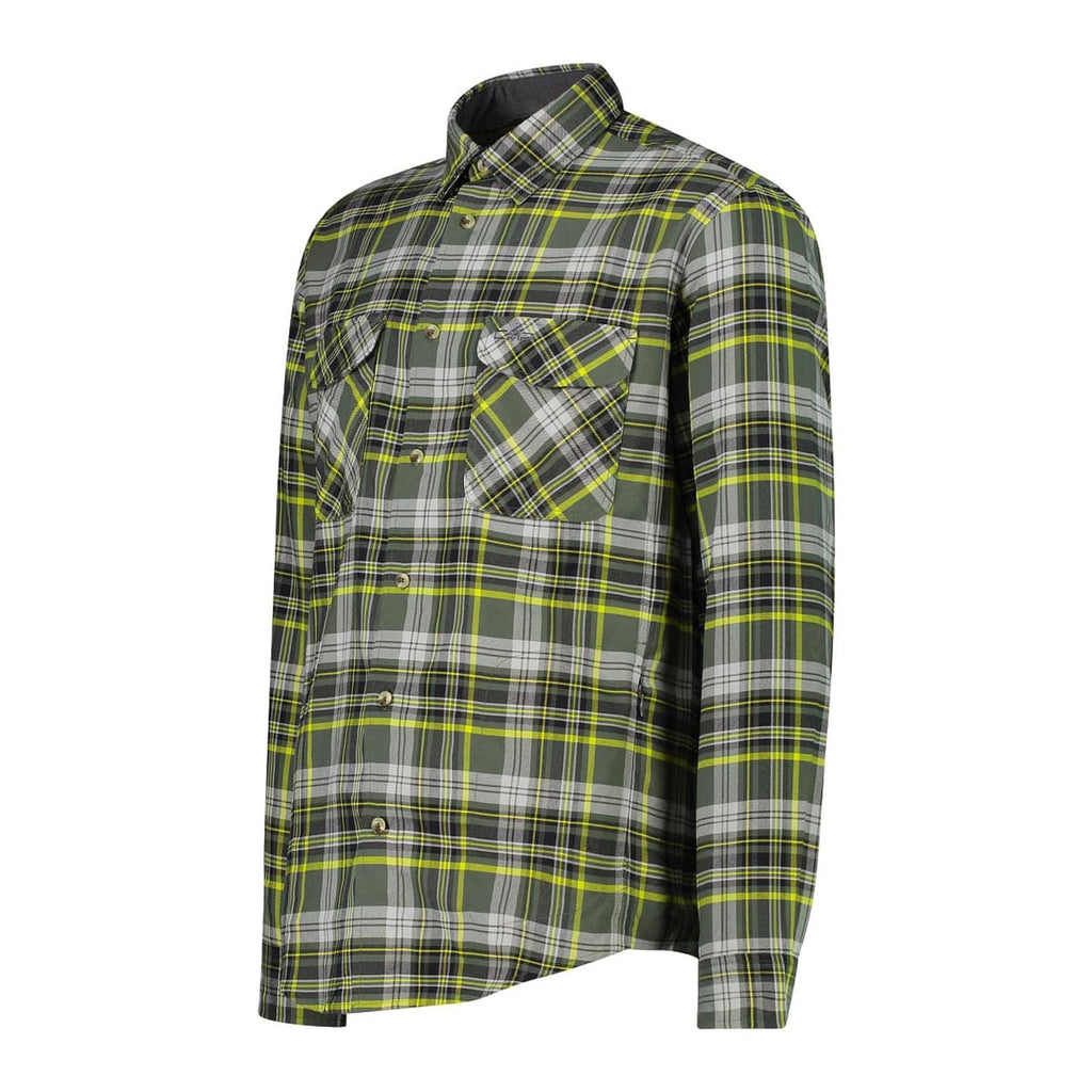 Seitenansicht des karierten CMP Hemds mit Brusttaschen