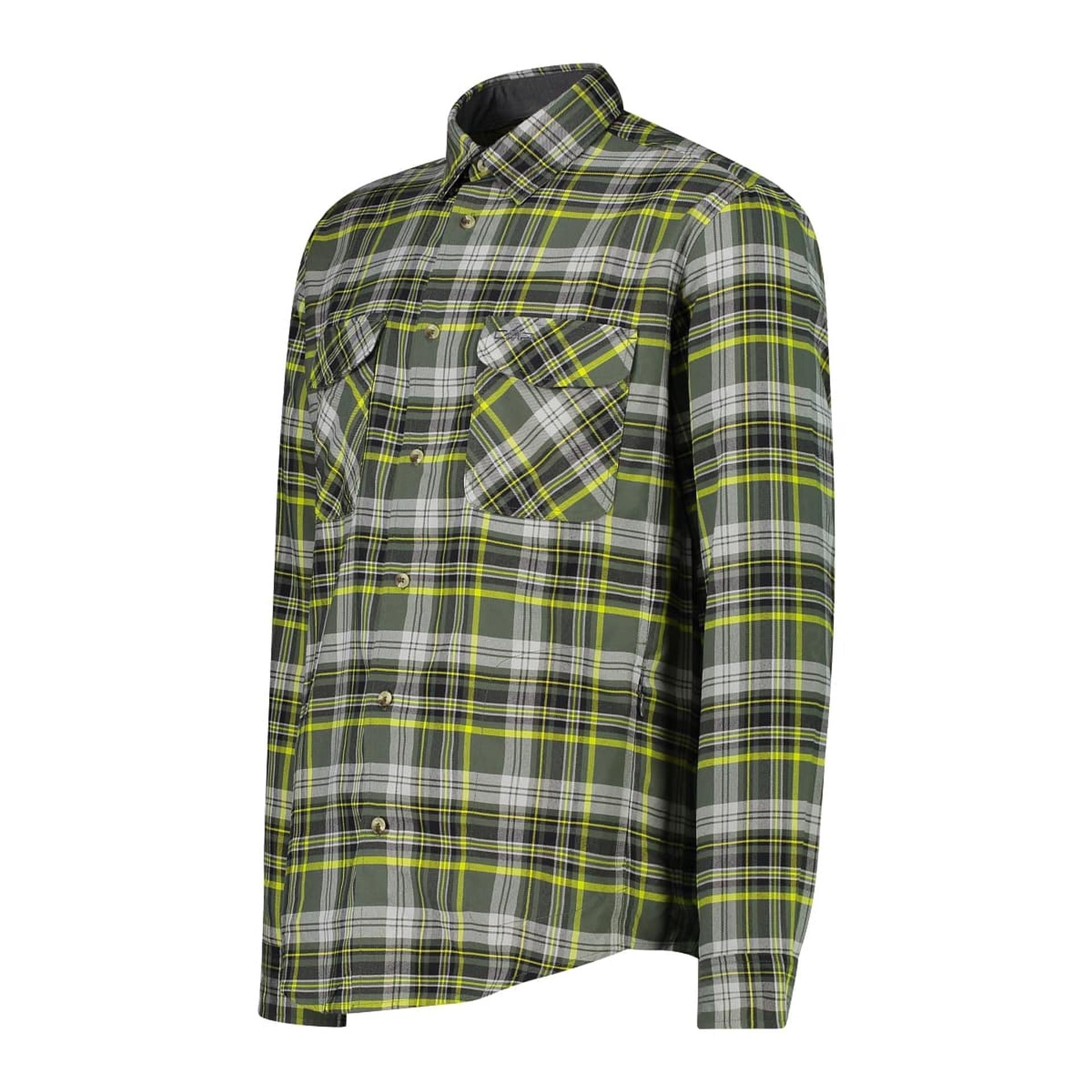 Seitenansicht des karierten CMP Hemds mit Brusttaschen