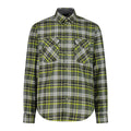 Vorderansicht des Herren Flanellhemds in oilgreen-nero-acido