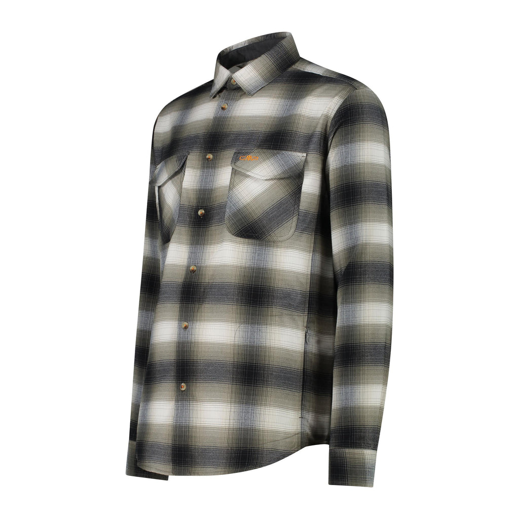 Seitenansicht des CMP Flanellhemds im Karodesign