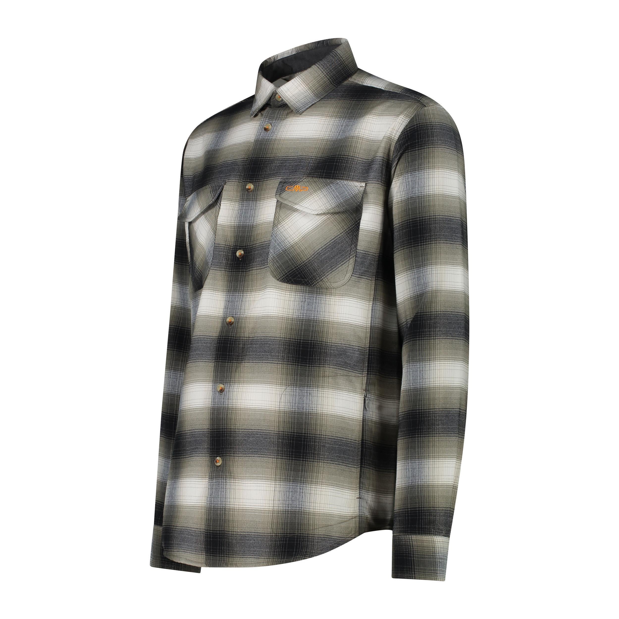 Seitenansicht des CMP Flanellhemds im Karodesign
