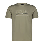 Vorderansicht CMP Funktionsshirt Herren mit Bergketten-Print