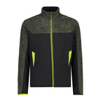 CMP Herren Hybridjacke nero-oilgreen – Frontansicht mit Reißverschluss