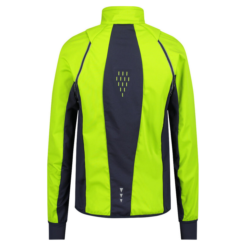 Rückenansicht der Herrenjacke mit Mesh-Belüftungseinsatz und elastischen Einsätzen für hohe Bewegungsfreiheit