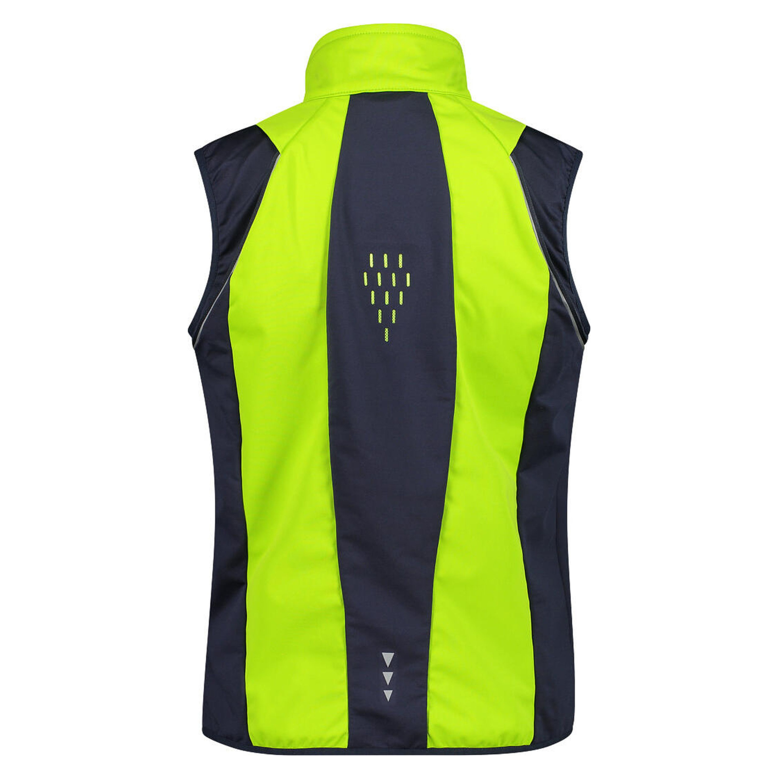 Funktionale Outdoor-Weste mit atmungsaktivem Rückenteil und reflektierenden Elementen