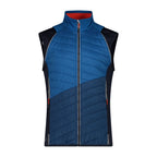 Vorderansicht ohne Ärmel – Herren Funktionsweste mit gestepptem Frontbereich und hochschließendem Reißverschluss