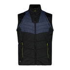 Vorderansicht ohne Ärmel – Herren Steppweste mit Reißverschlusstaschen und winddichtem Kragen