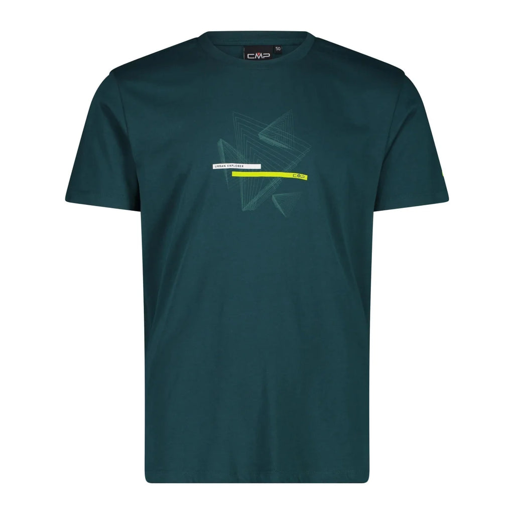 CMP Herren T-Shirt alpine – Vorderansicht mit Rundhals und sportlichem Frontprint