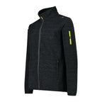 CMP Jacquard KnitTech® Jacke – Seitenansicht mit Rautenstruktur & elastischen Bündchen