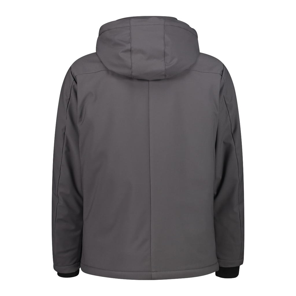 Lange Herrenjacke mit verstellbarem Saum von hinten