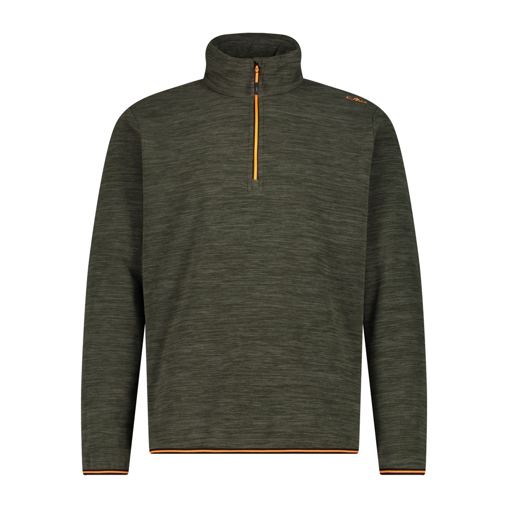 Vorderansicht Herren Fleecepullover ArcticFleece olive mit Half Zip
