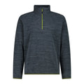 CMP ArcticFleece Herren Half Zip – Vorderansicht mit Stehkragen und Reißverschluss in titanio melange