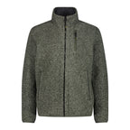 CMP Herren Melange-Fleece Fleecejacke 32M1827 oil green meliert