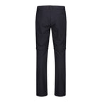 Rückansicht der wandelbaren Outdoorhose mit elastischem Bund, UV-Schutz und vorgeformter Kniepartie