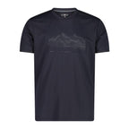 CMP Herren Piqué Funktionsshirt mit Adventure-Print von vorn