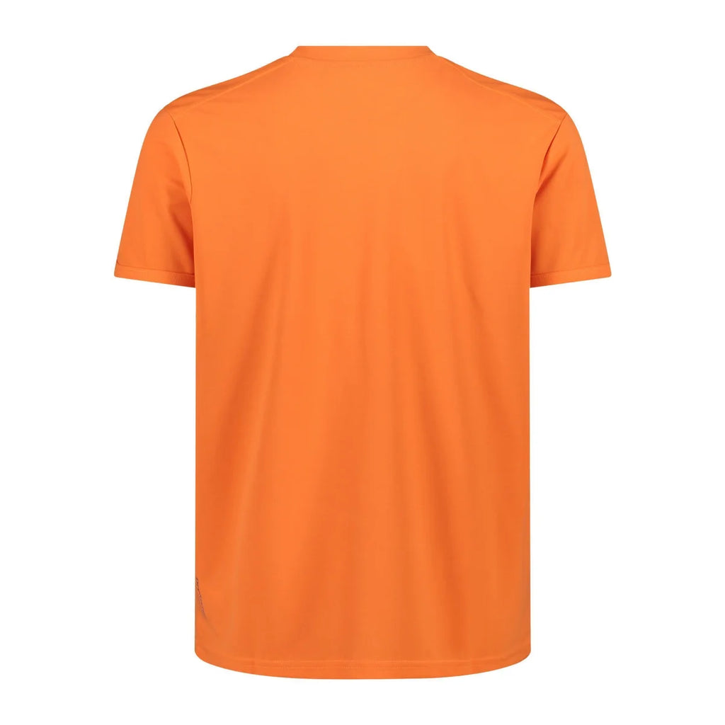 CMP T-Shirt Herren Piqué – Rückansicht mit geradem Saum und glatter Oberfläche