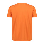 CMP T-Shirt Herren Piqué – Rückansicht mit geradem Saum und glatter Oberfläche