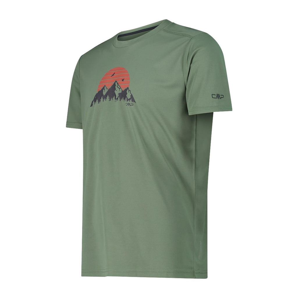 Seitliche Ansicht Herren Piqué Shirt salvia – atmungsaktiv & leicht