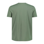 Rückseite des Herren T-Shirts in salvia – Funktionsmaterial