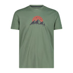 Herren Funktionsshirt mit Adventure-Print in salvia – Vorderansicht