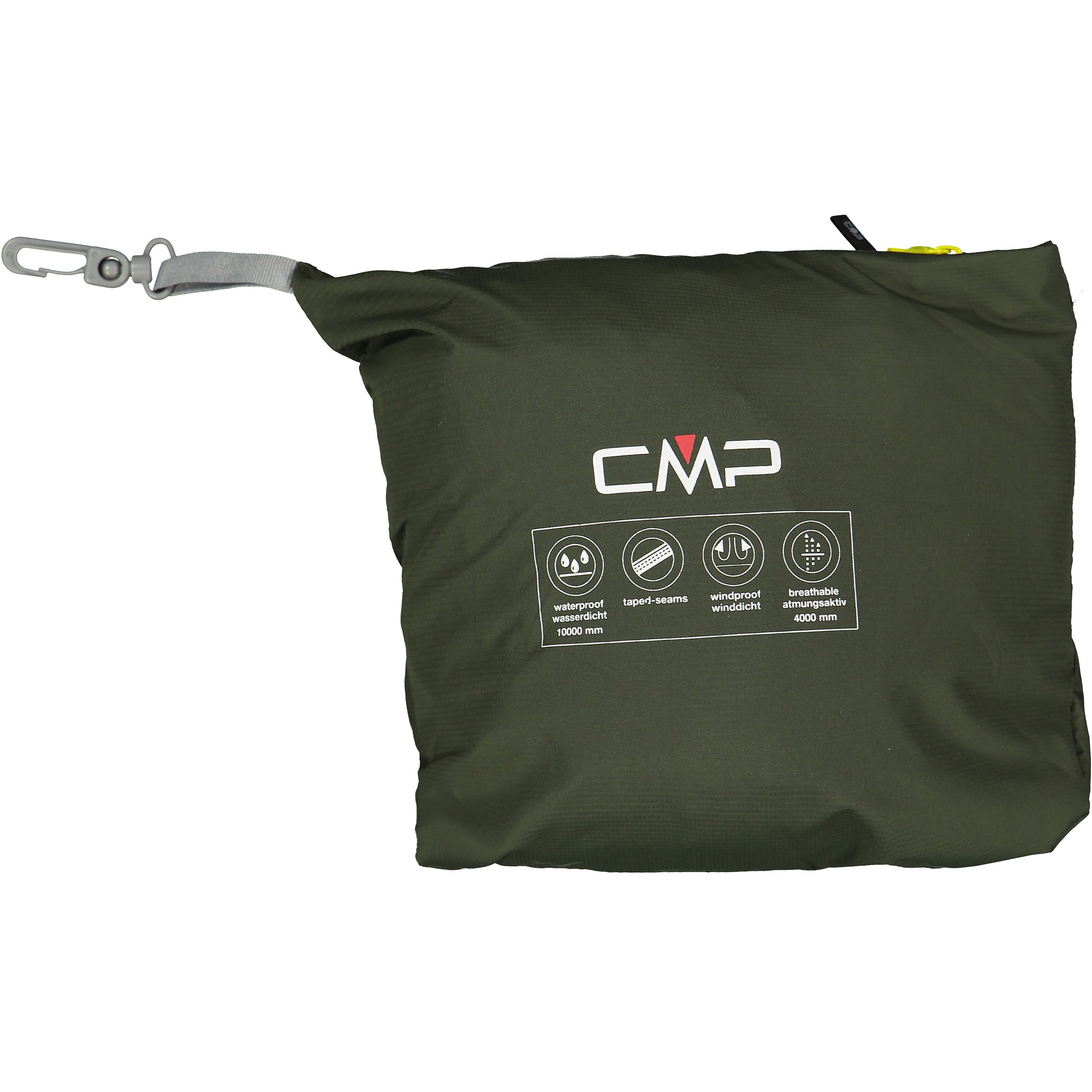 CMP Herren Regenjacke Snaps Hood Jacket 39X7367 oil green Packable