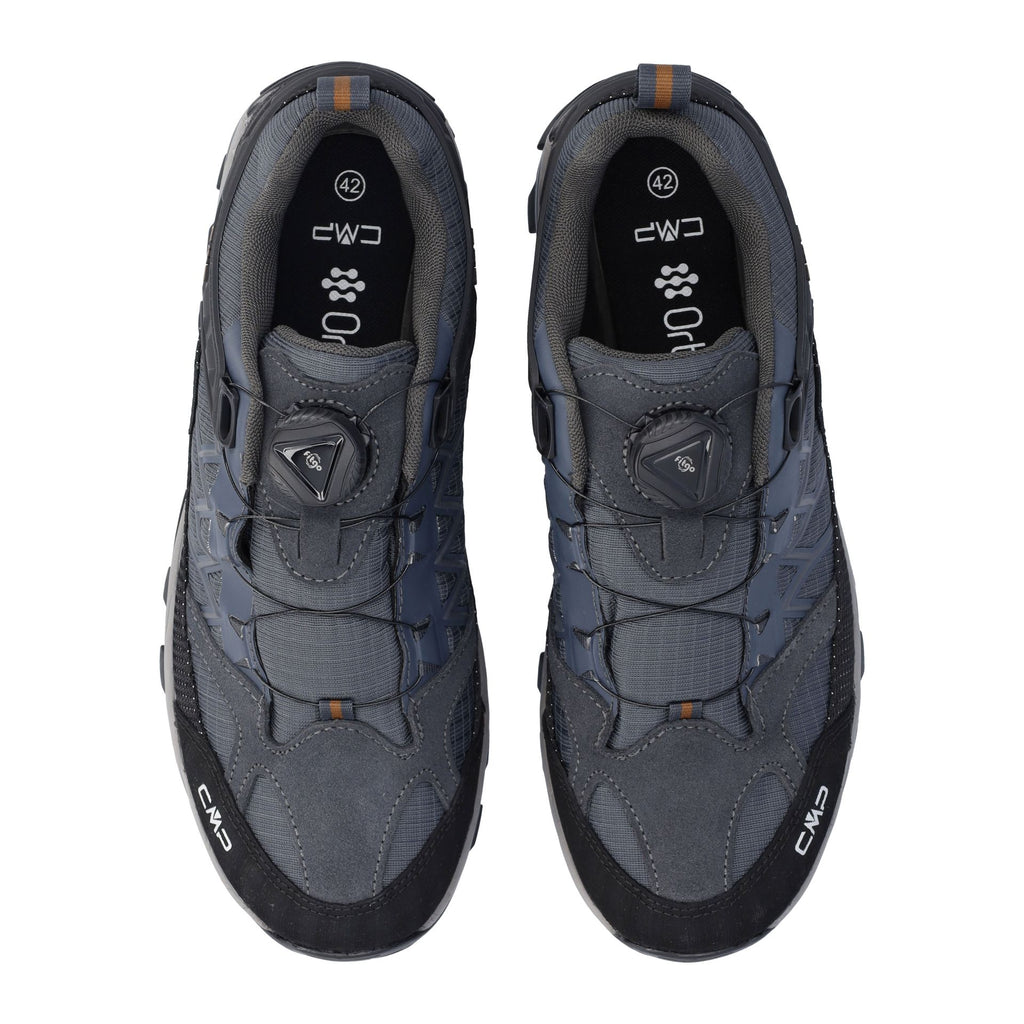 CMP Rigel Low FITGO Herren Trekking Schuhe WP – Oberansicht mit Fitgo-Schnellschnürsystem