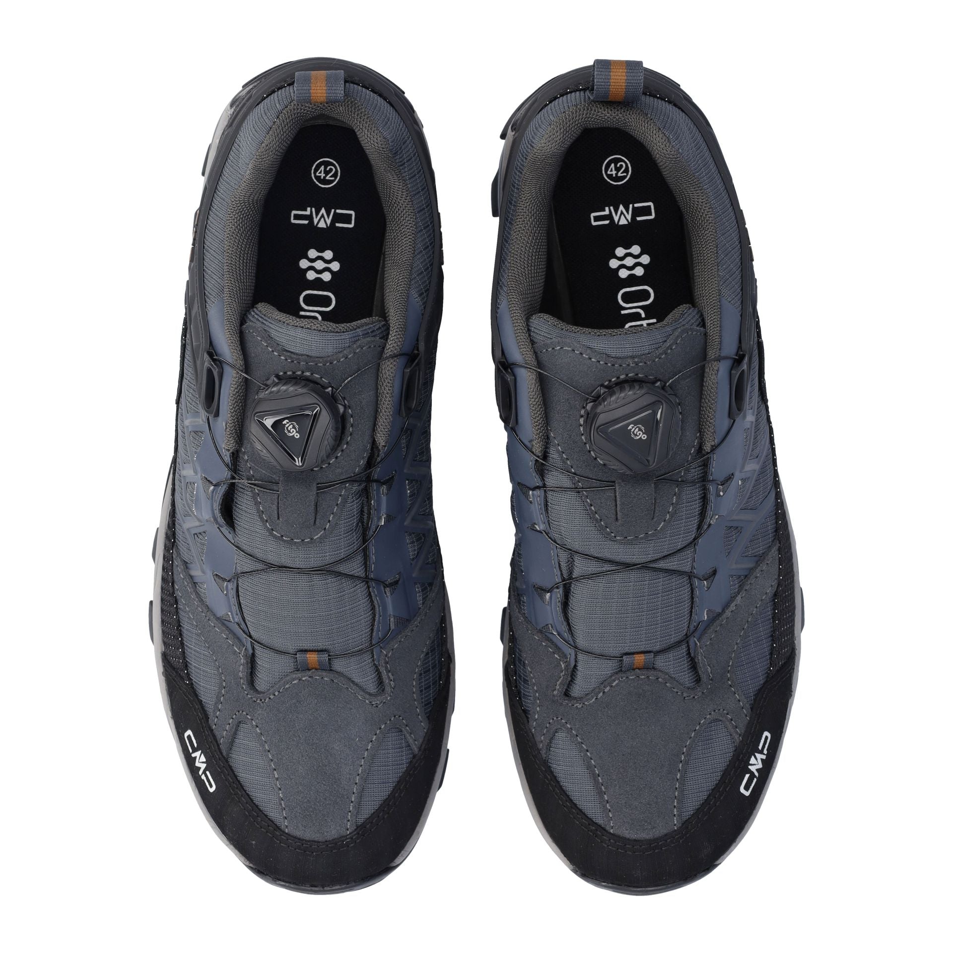 CMP Rigel Low FITGO Herren Trekking Schuhe WP – Oberansicht mit Fitgo-Schnellschnürsystem