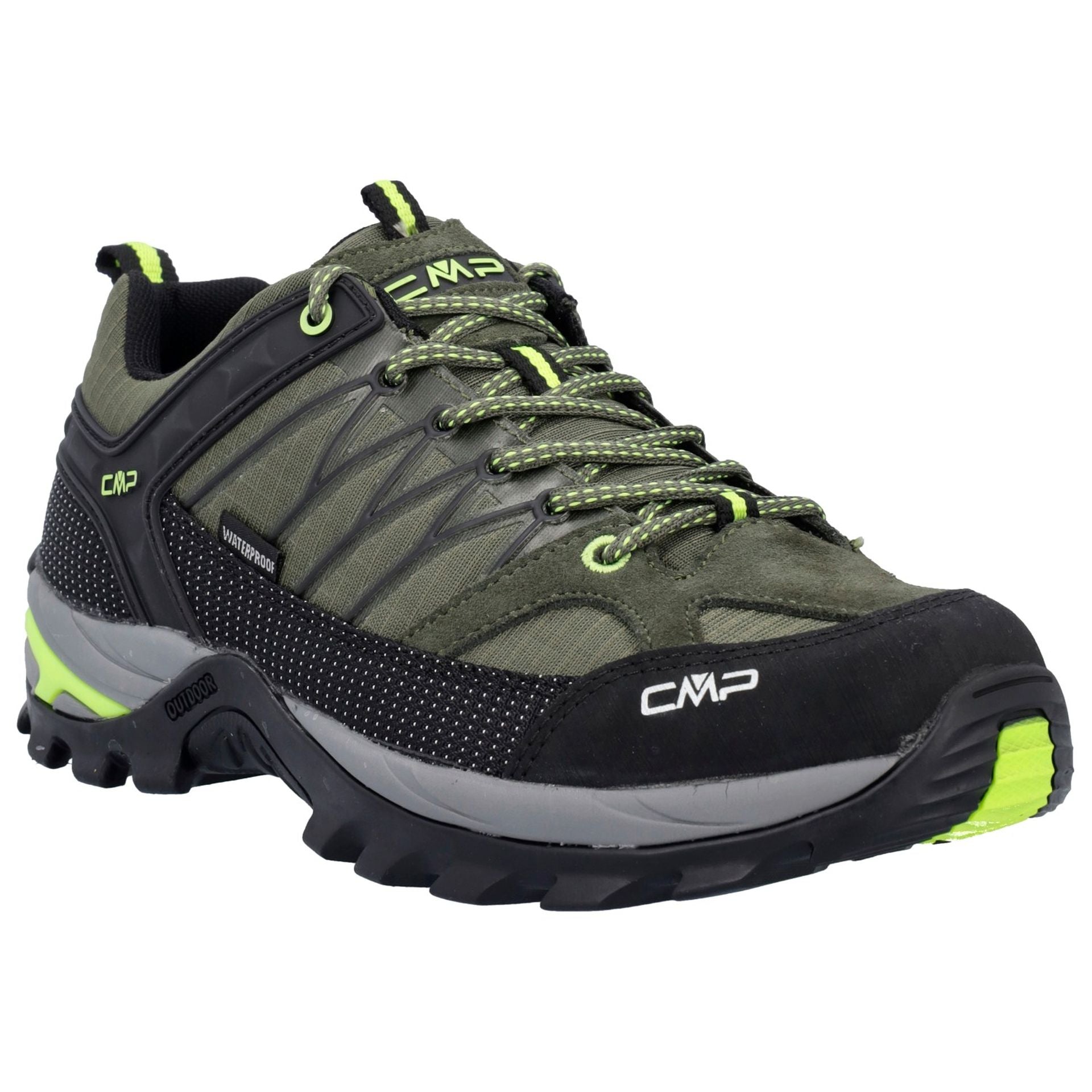 Vorderansicht der Rigel Low CMP Herren Trekkingschuhe in jungle yellow