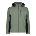 CMP Herren Ripstop Jacke salvia – Vorderansicht mit Kapuze