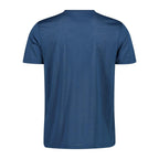 Rückseite des Herren Merino-Shirts bluesteel – atmungsaktiv & leicht