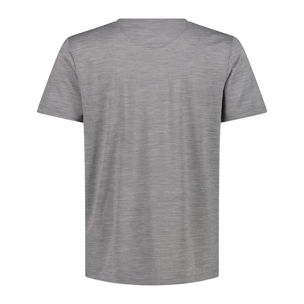 Rückseite des T-Shirts mit dezenter Struktur und leicht tailliertem Schnitt