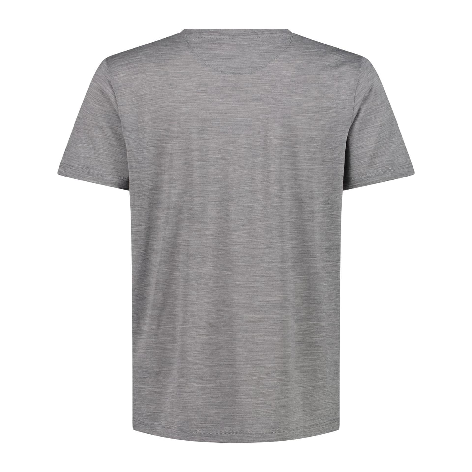 Rückseite des T-Shirts mit dezenter Struktur und leicht tailliertem Schnitt