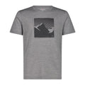 Herren Merino T-Shirt in Grau meliert mit klassischem Rundhalsausschnitt