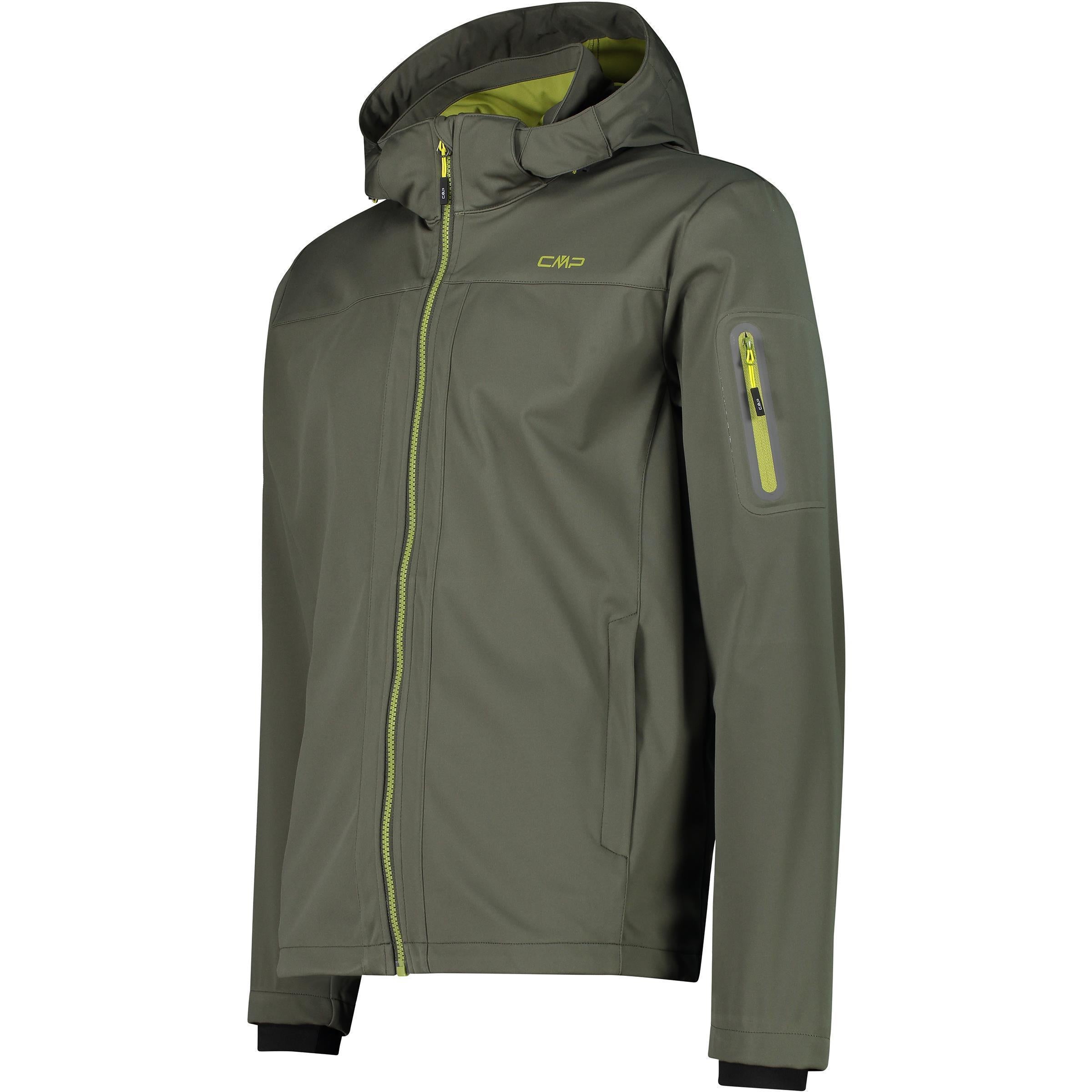 CMP Herren Softshelljacke Zip Hoodie Jacke 39A5027 oil green