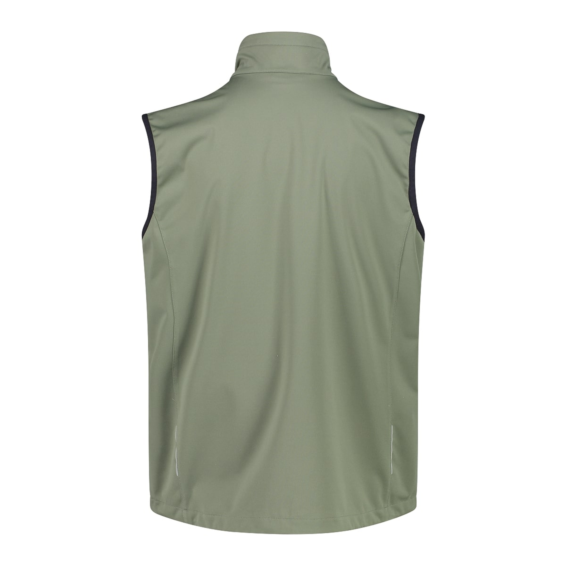 Rückansicht der Herrenweste aus Softshell in salvia