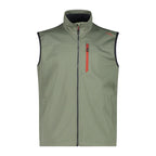 CMP Herren Softshellweste salvia – Vorderseite mit Reißverschlüssen