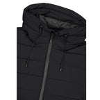 Detailansicht Kapuze – Herren Steppjacke mit Kordelzug und Windschutzleiste