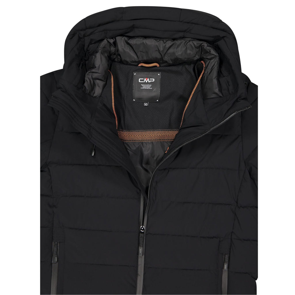 Detailansicht Innen – Herren Steppjacke mit Sorona® Flock-Wattierung und Label