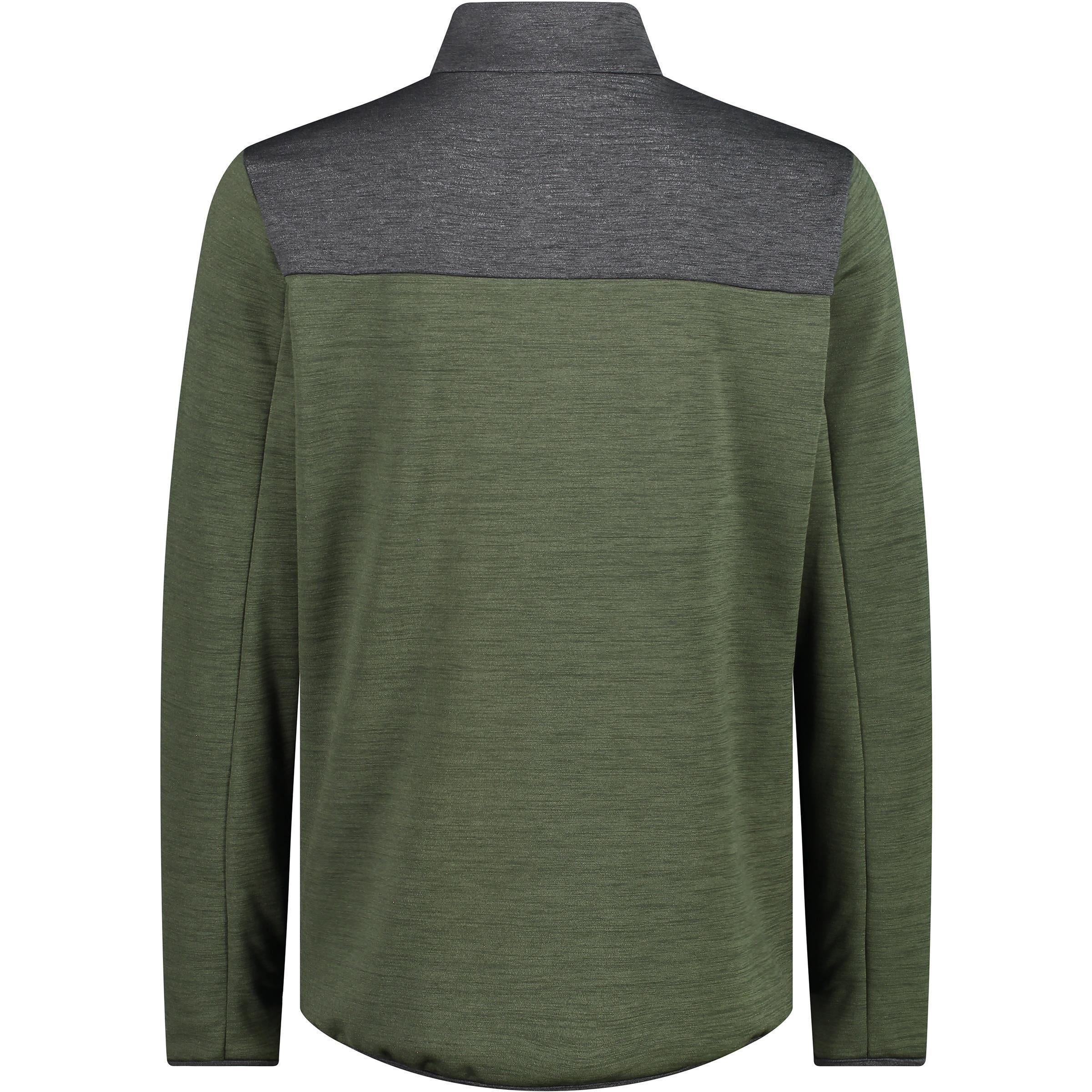 CMP Herren Stretch Performance Fleecejacke 33E5977 oil green meliert