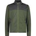 CMP Herren Stretch Performance Fleecejacke 33E5977 oil green meliert